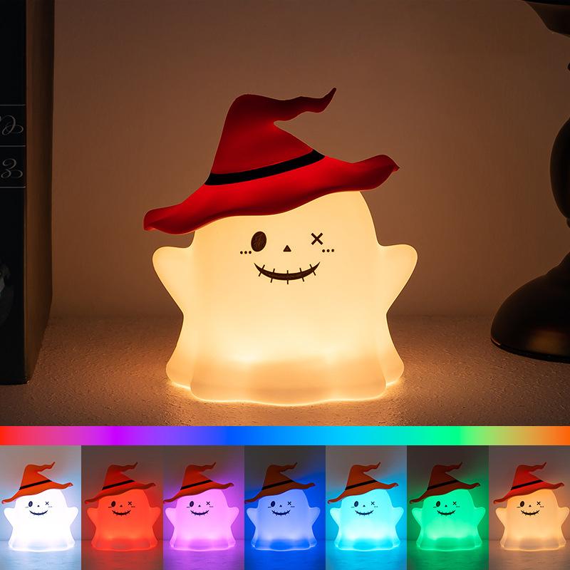 Halloween LED Nachtlichter RGB Touch-Schalter für Wohnzimmer Schlafzimmer Party Ambient Gruselige Beleuchtung