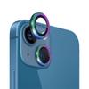 NORTHJO For iPhone 13 Mini 5.4 Inch/13 6.1 Inch 1 Set Camera Lens Protector CD Vein Metal Ring Tempered Glass Lens Film