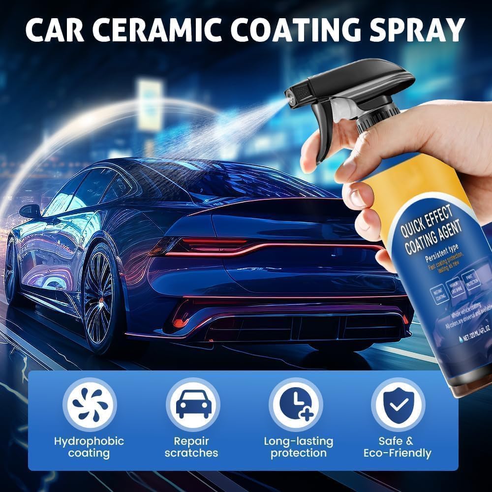 

2025 Advanced Car Quick-acting Coating Agent Spray, Quick Effect Coating Agent, High Protection Quickly Cars Coatings Spray, Car Scratch Wax Polish