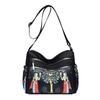 Printed Women's Messenger Bag Large Capacity Shopping Backpack Simple Commuter Shoulder Bag Trend Anti-splashing Nylon Bag