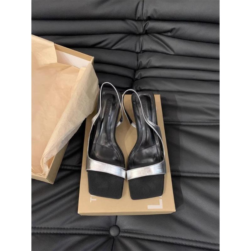 Fashion Hot Selling Elegant Black French Style Niche High Heels Women's Shoes 2025 New Summer Roman Sandals With Dress Co-ordination