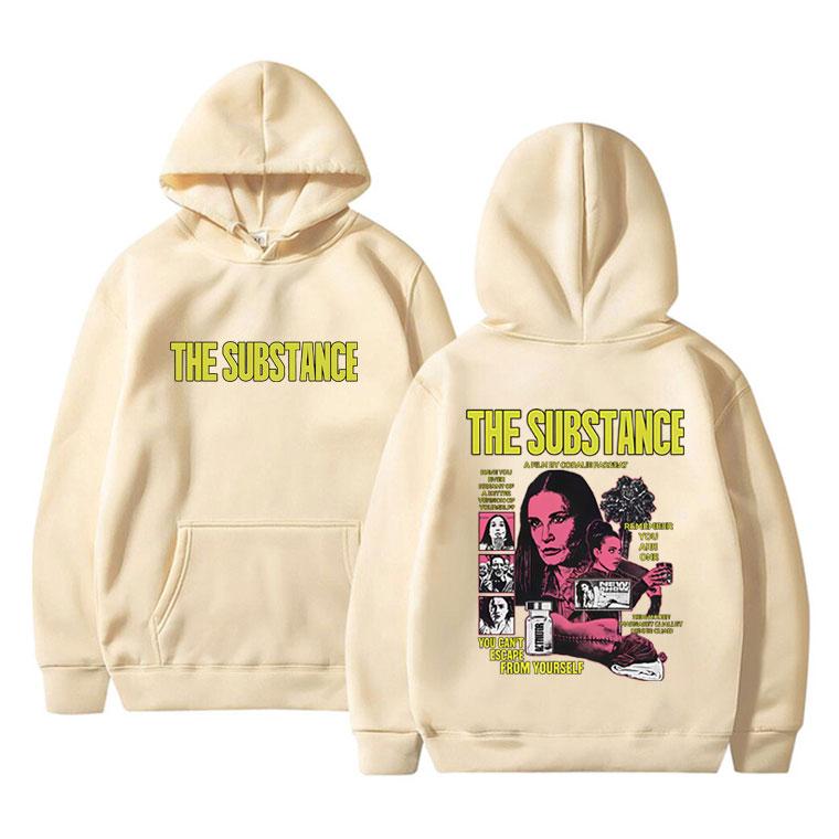 Horror Movie The Substance Double Sided Print Hoodie Men Women Casual Popular Cotton Pullover Unisex Vintage Oversized Hoodies