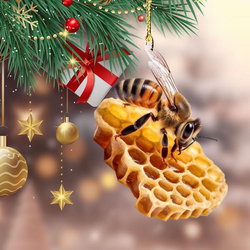 Bee Cartoon Lively Hive Acrylic Hanging Decoration Versatile Car Pendant And Item Gift