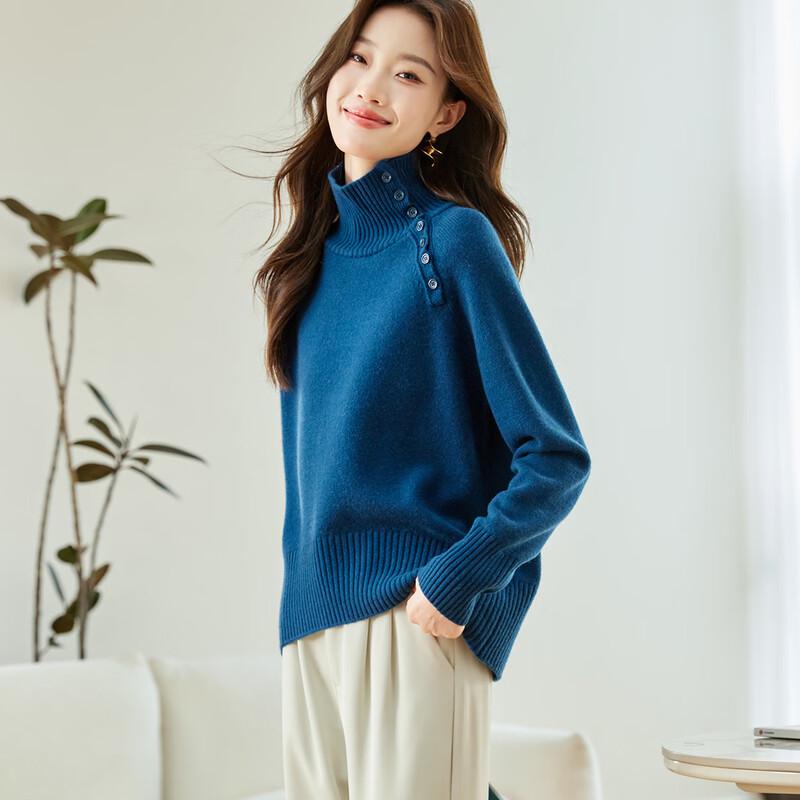 

Srcr Women s 100% Wool High-Neck Knit Sweater One Size