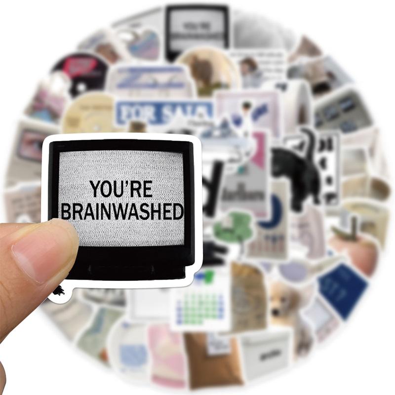 50-61Pc Skateboard Stickers Ins Wind Milk Cookies Stickers Skateboard Extreme Sports Stickers Trolley Case Guitar Mug Notebook Trend Stickers