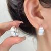 Pendientes de Aro Escarchados Cepillados Estilo Coreano - Diseño de Nicho para Mujer