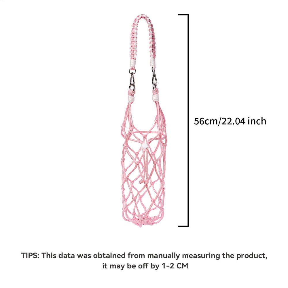 Water Bottle Cover Cotton Woven Fashion Mesh Bag Lightweight Sleeve Water Bottle Cover For Outdoor Travel Camping Hiking Fishing