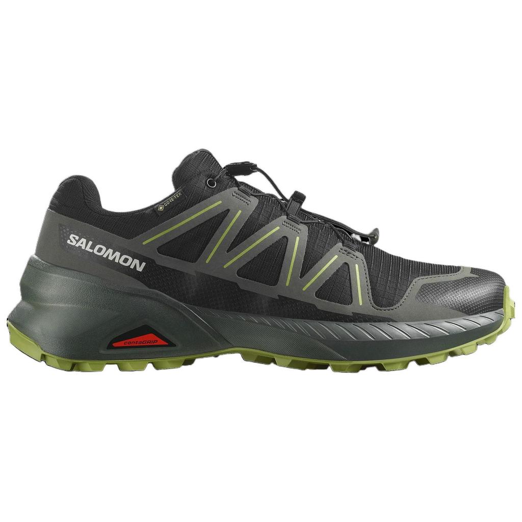 SALOMON Speedcross Peak Slip Resistant Abrasion Resistant Low top Trail Running Shoes Men's Black Green 477905