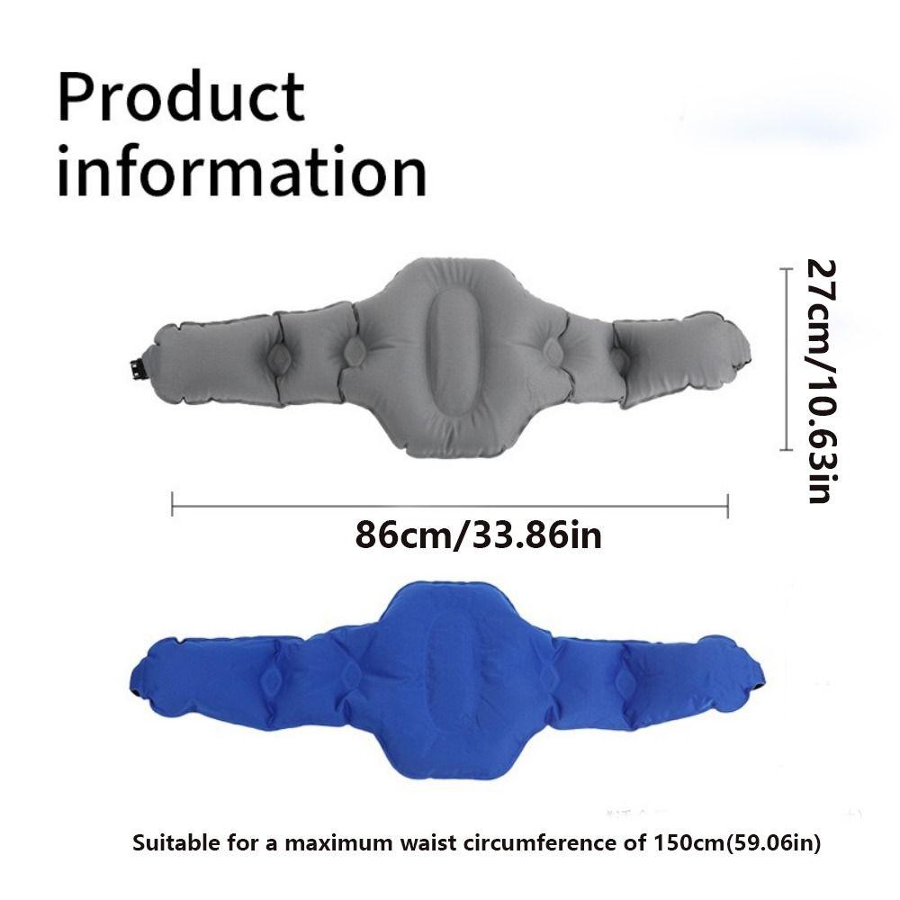 Foldable Lumbar Support Cushion Press Self-Inflation Inflatable Backrest Airplane Sleep