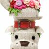 Christmas Linen Fabric French Bulldog Doll Ornament with Wreath - Exquisite Soft-Filled Puppy Figurine