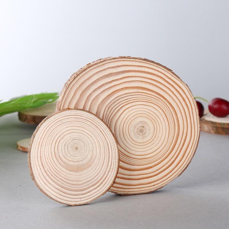 Natural Round Wood Coasters Cup Pad Tea Coffee Mug Mat Drinks Holder Table Mat Wooden Coasters DIY Crafts Home Kitchen Decor