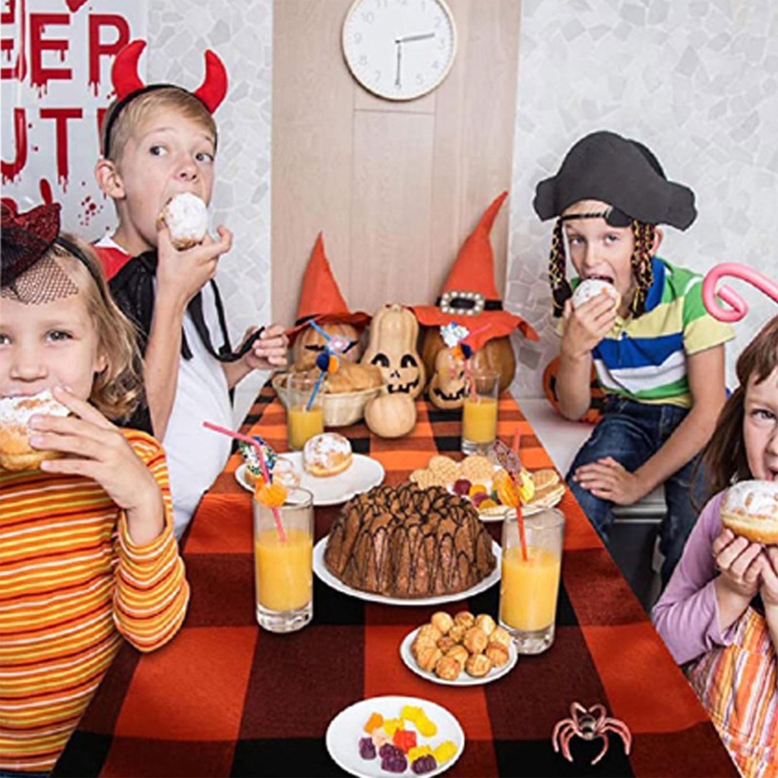 

Хэллоуин Стол Флаг Праздничное Украшение Сцены Украшение Скатерти