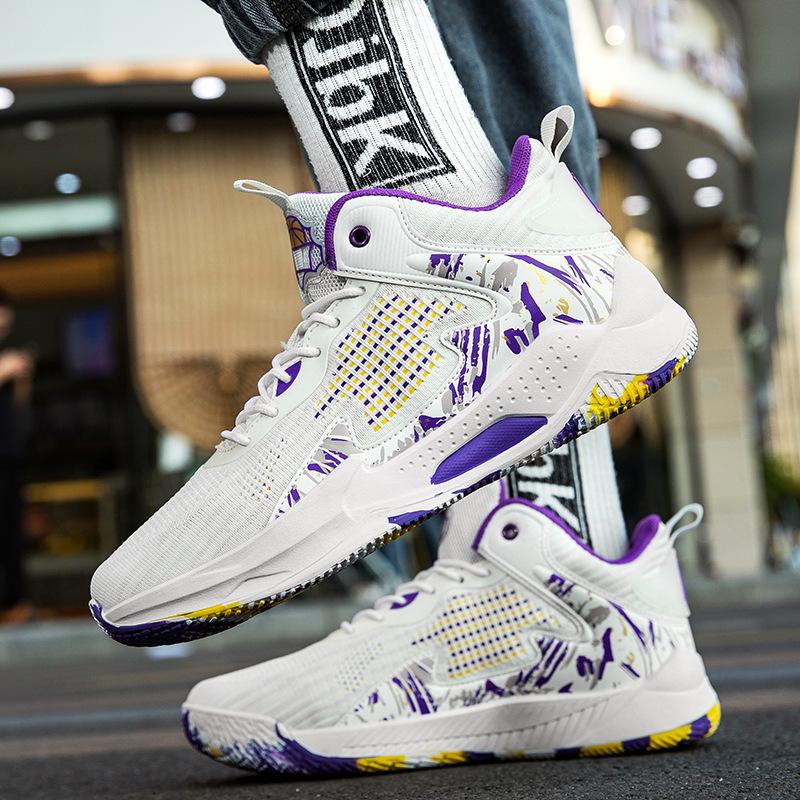 

Мужская мода дышащая баскетбольная обувь с толстой подошвой мужские высокие кроссовки