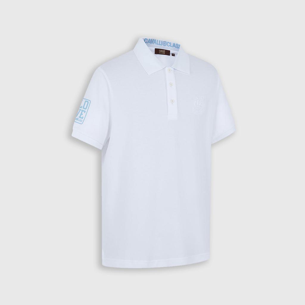 [Collar Letter Fashion Print] Spring/Summer Casual Men's Stand Up Collar Short Sleeved Polo Shirt