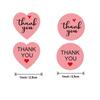 Thank You Decoration Stickers 500pcs/Roll 2.5cm Pink Bow Pattern for Envelope Sealing Craft Projects Small Retail Business Packaging