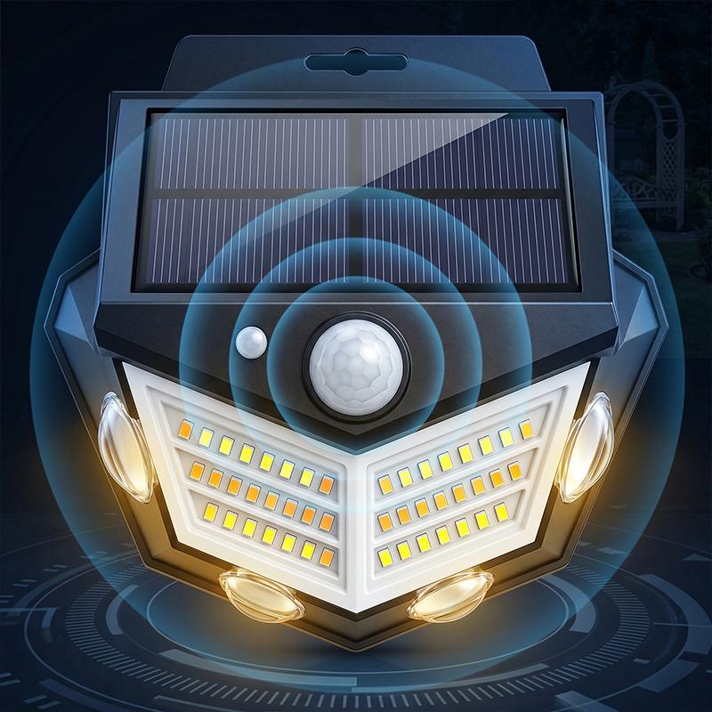 Multifunctional Solar Lamp Outdoor Garden Decoration Solar LED Light Waterproof Sunlight Powered Spotlight with Motion Sensor