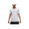 Jordan Logo Print Crew Neck T-Shirt Men Tops White DM3183-100