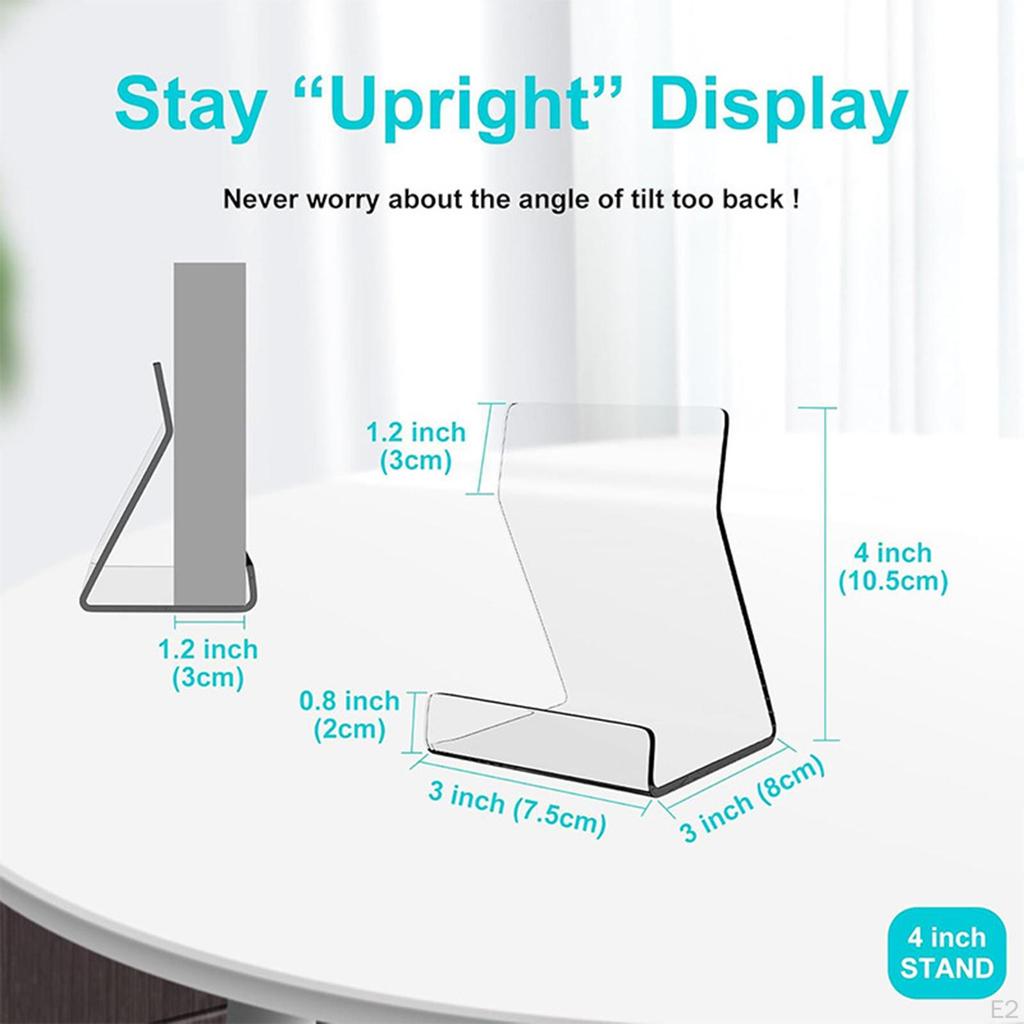 Acrylic Upright Display Stand Organizer, Tabletop Versatile Clear Stable Album Record Easel