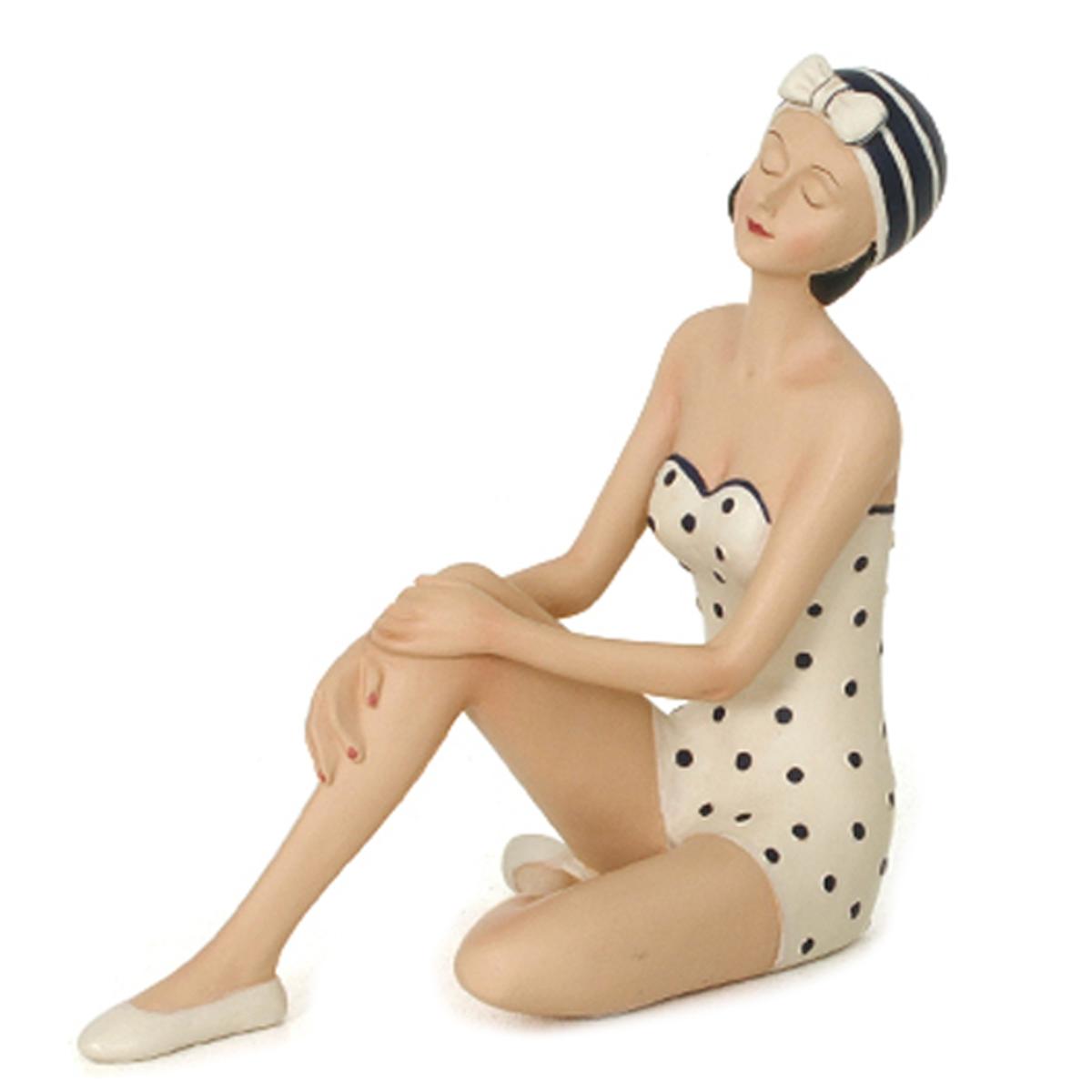 

Les Trésors De Lily [A2941] - Фигурка из смолы в стиле ретро «Купальщицы», темно-бежевый - 18x18x9 см