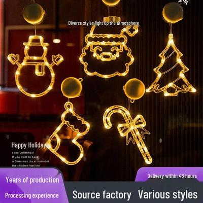 Lumini LED Calde de Crăciun cu Ventuze pentru Vitrine și Decorarea Scenei