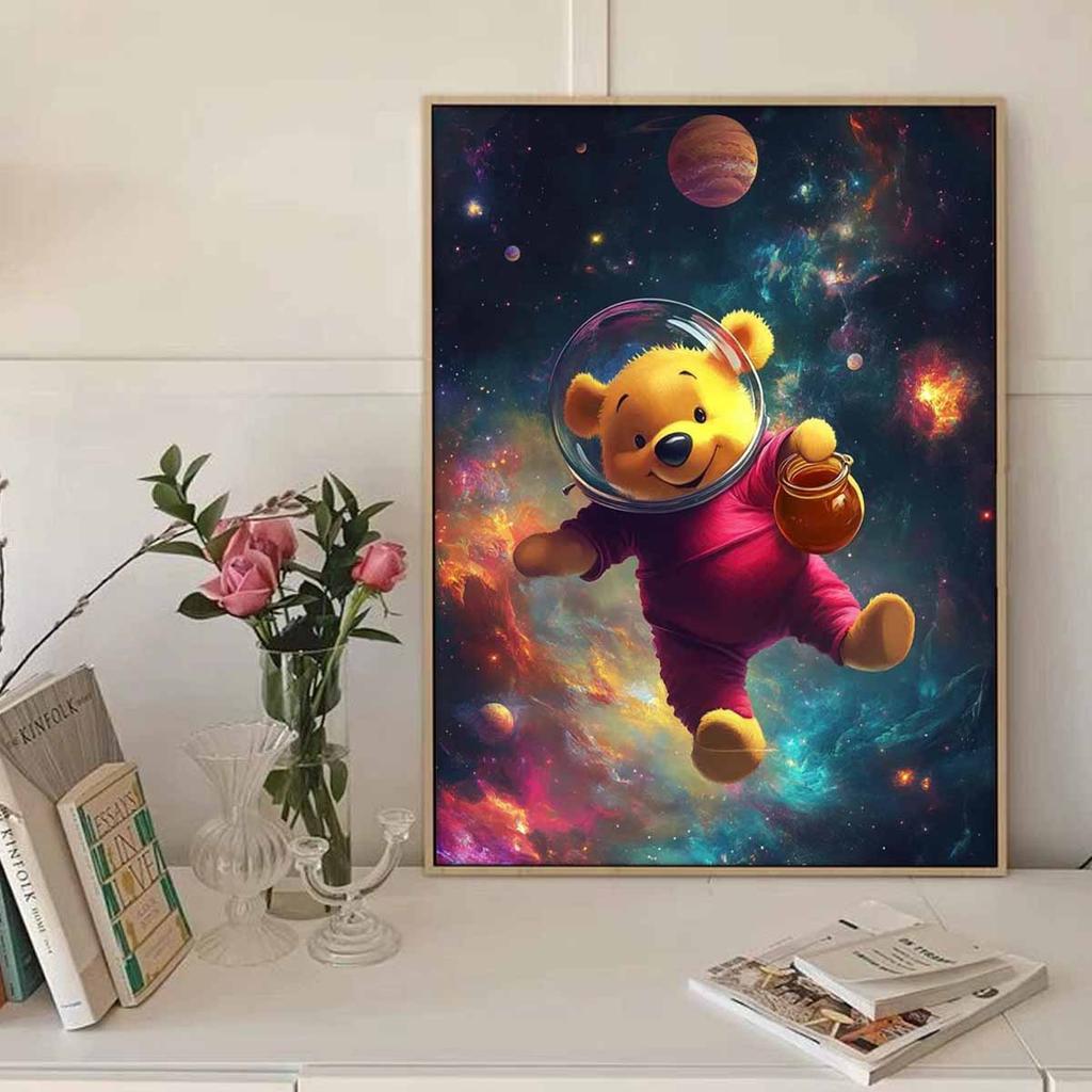 5D Diy Diamond Painting Astronaut Winnie In Space Full Drill Rhinestones Mosaic Embroidery Handmade Products Home Decor Gift