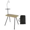 Outdoor Camping Foldable Table Detachable Legs Rectangular Desk Multipurpose with Storage Bag PP Desktop with Lantern Holder