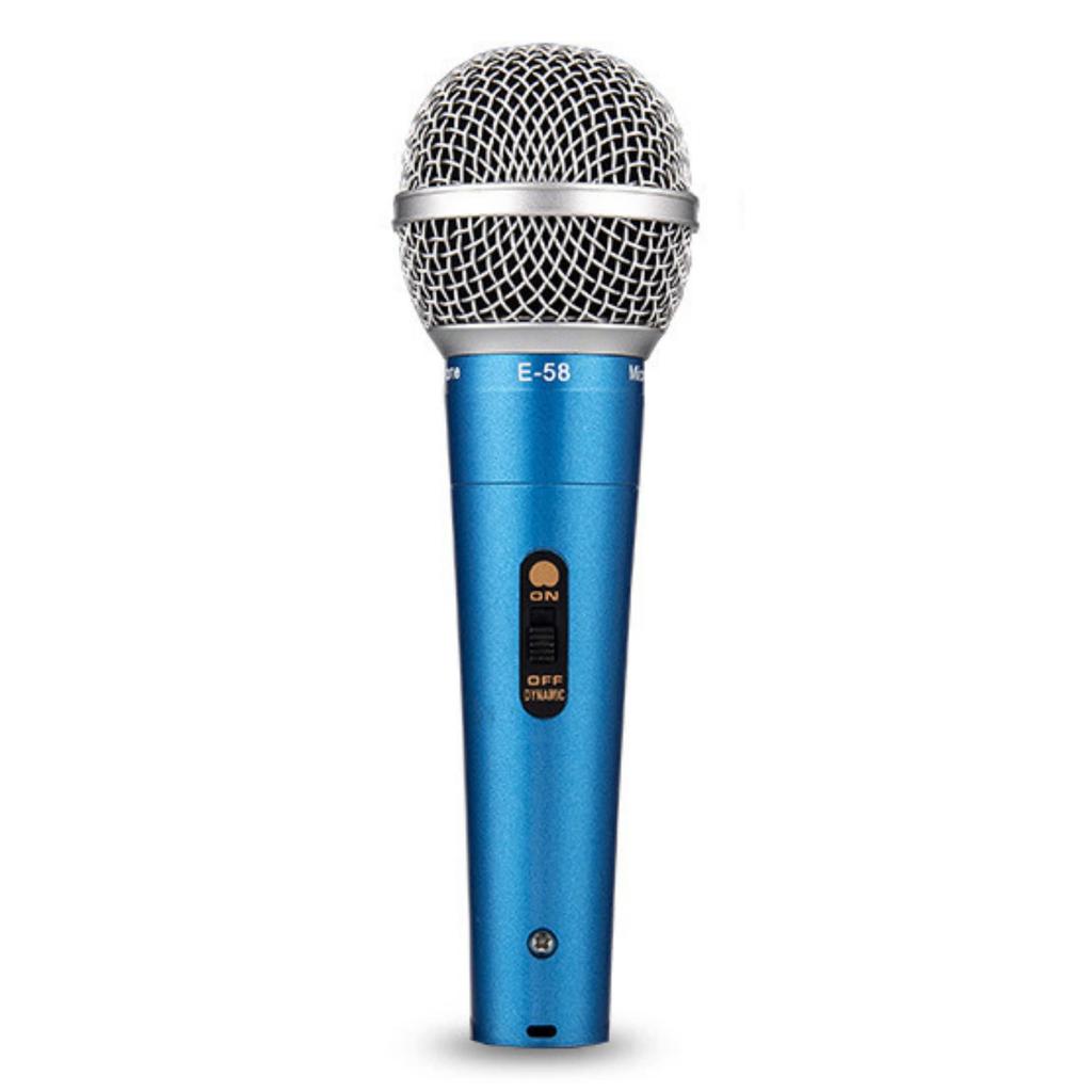 Fujirec Dynamic Microphone with XLR Phone Cable, Wired Handheld Microphone for Vocals, Narration, Karaoke, and DTM, with Switch, Unidirectional (Blue)