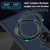 Business Carbon Fiber Texture Magnetic Case for Samsung Galaxy Z Fold 7 6 5 4 3 for Magsafe 360° Rotating Stand Protection Cover