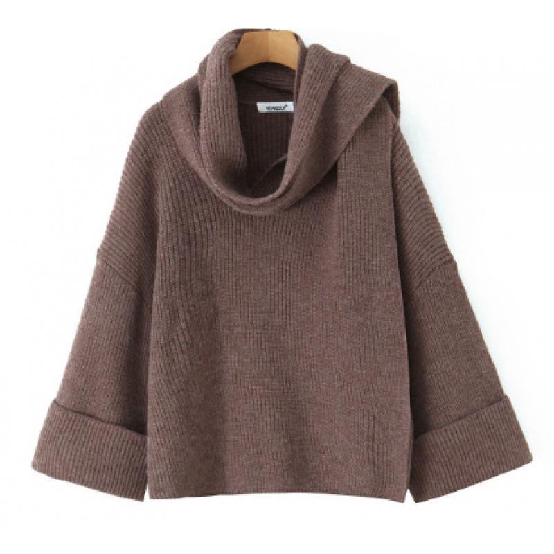 European & American Retro Women s Loose Knit Scarf Coat – Trendy Cross-Border Fashion One Size верблюд