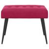 Bench with Button Tufting Burgundy 60 X 40 X 45 Cm Velvet