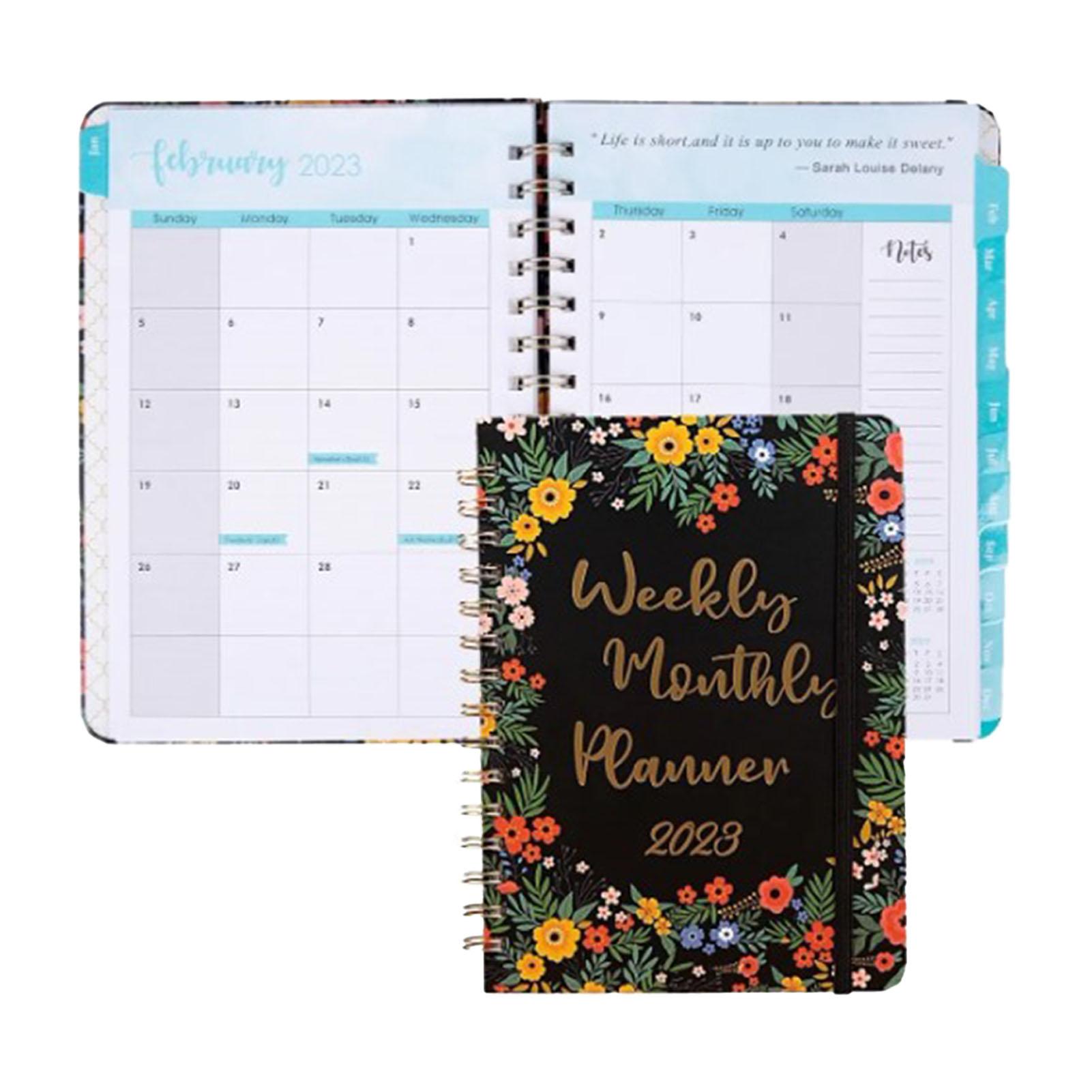 

Goal Planner A5 Exquisite Design Premium Paper Spiral Notebook Schedule Book for Work Study
