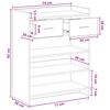 Shoe Cabinet Smoked Oak 73.5 x 36 x 92 cm Engineered Wood
