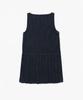 Plack Woman Pleated Denim Dress Deep Indigo