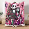 1Pc Christmas Nightmare Before Christmas Blanket Soft Throw Blanket For Home Bedroom Bed Sofa Travel Office Solid Christmas Blanket
