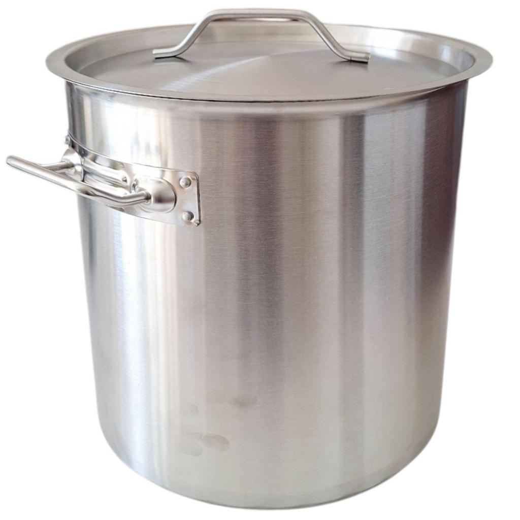 STAINLESS STEEL POT 30.5 cm GASTRO POT 22L WITH METAL LID