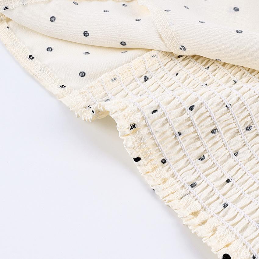 Women Polka Dot Corset Top Lace Trim Tie Shoulder Straps Bustier Slim Fit Satin Camisole Summer Party Clubwear Going Out Crop Top