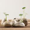 Ceramic Ceramic Zen Hydroponic Vase Handmade Desktop Small Vase Stone Shape Vase  Office