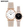 Sanda Women's Stylish Diamond Roman Numeral Waterproof Steel Band Watch
