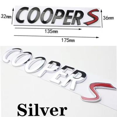 3D Black Chrome Letters Car Rear Trunk Front Grille Emblem Badge Sticker Styling Accessories For Mini Cooper S R56 R53 R60 F56