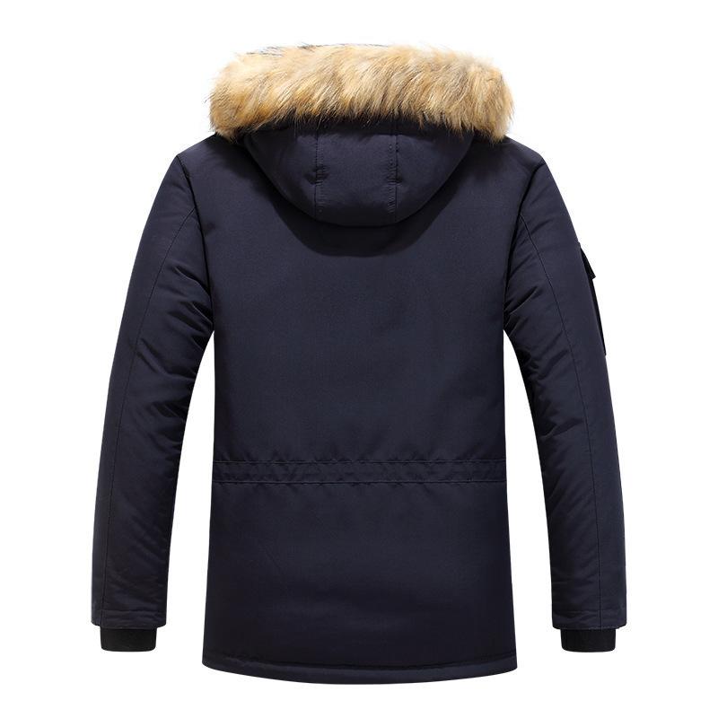 Winter American Large Size Cotton Coat for Men, Hooded, Thickened Windproof Cotton Jacket, Green Warm and Cold Workwear Cotton Coat