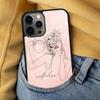 Line Art Sketch Flower Girl Protection Soft Phone Case for iPhone 17 Air 16e Pro max 15 Pro 13 14 Plus 11 12 MagSafe Magnetic