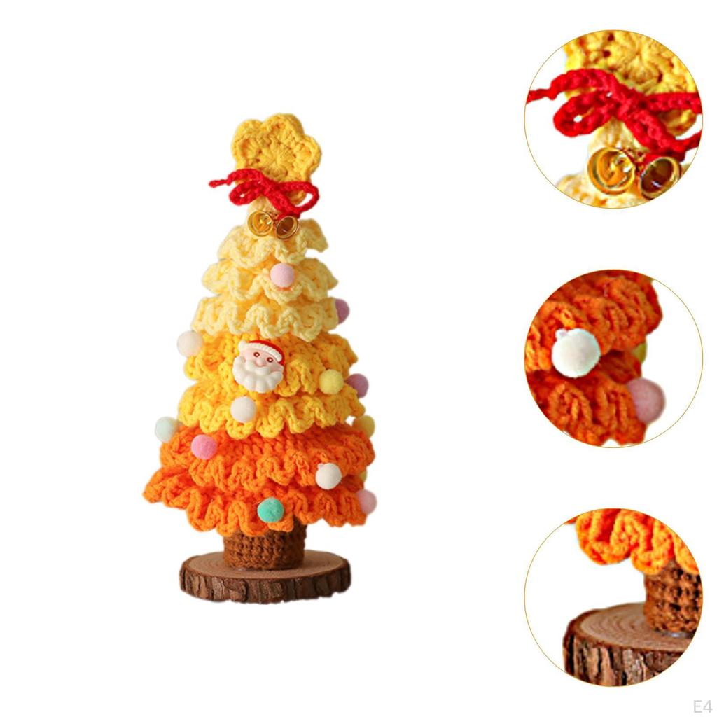 Artificial Christmas Mini Ornament, Small Crochet Decoration for Centerpiece, Table,