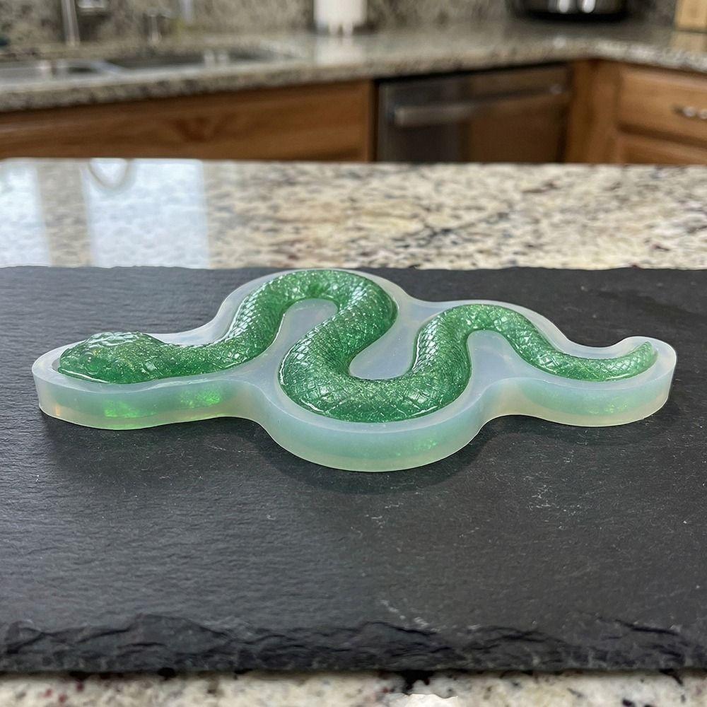 Silicone Mold 3D Cobras Mold Large Snake Serpentine Pottery Mould  Anniversary Gifts