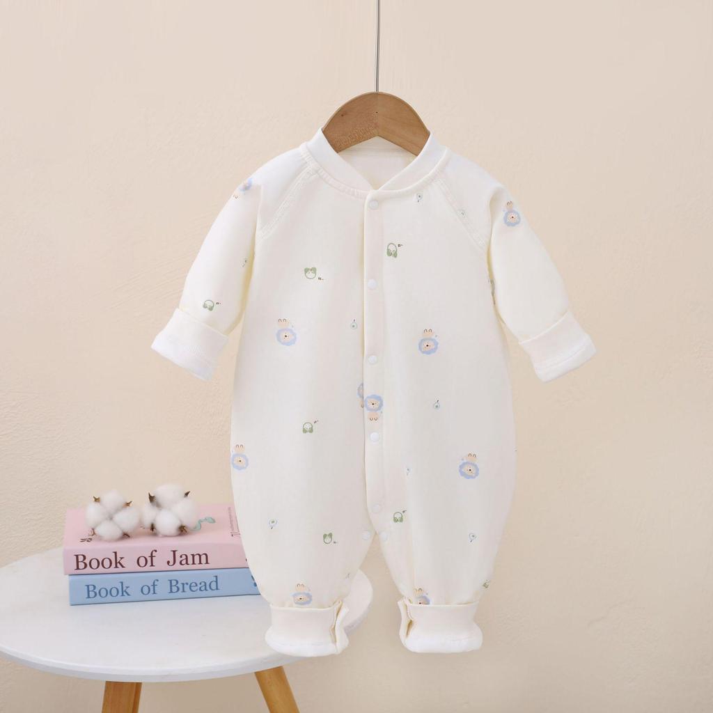 Baby Baumwolle Langarm Strampler - 6 bis 12 Monate, Baby Jumpsuit für Frühling und Herbst