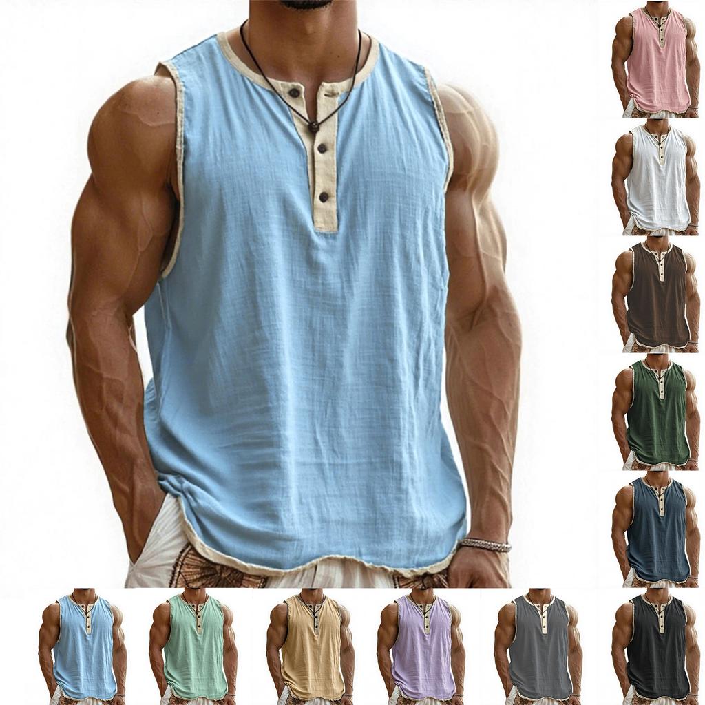 Man  Leisure  Sleeveless  Vest  Breathable