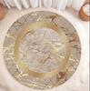 Gold Marble Round Rug Luxury Living Room Carpet Christmas Carpet Home Decoration