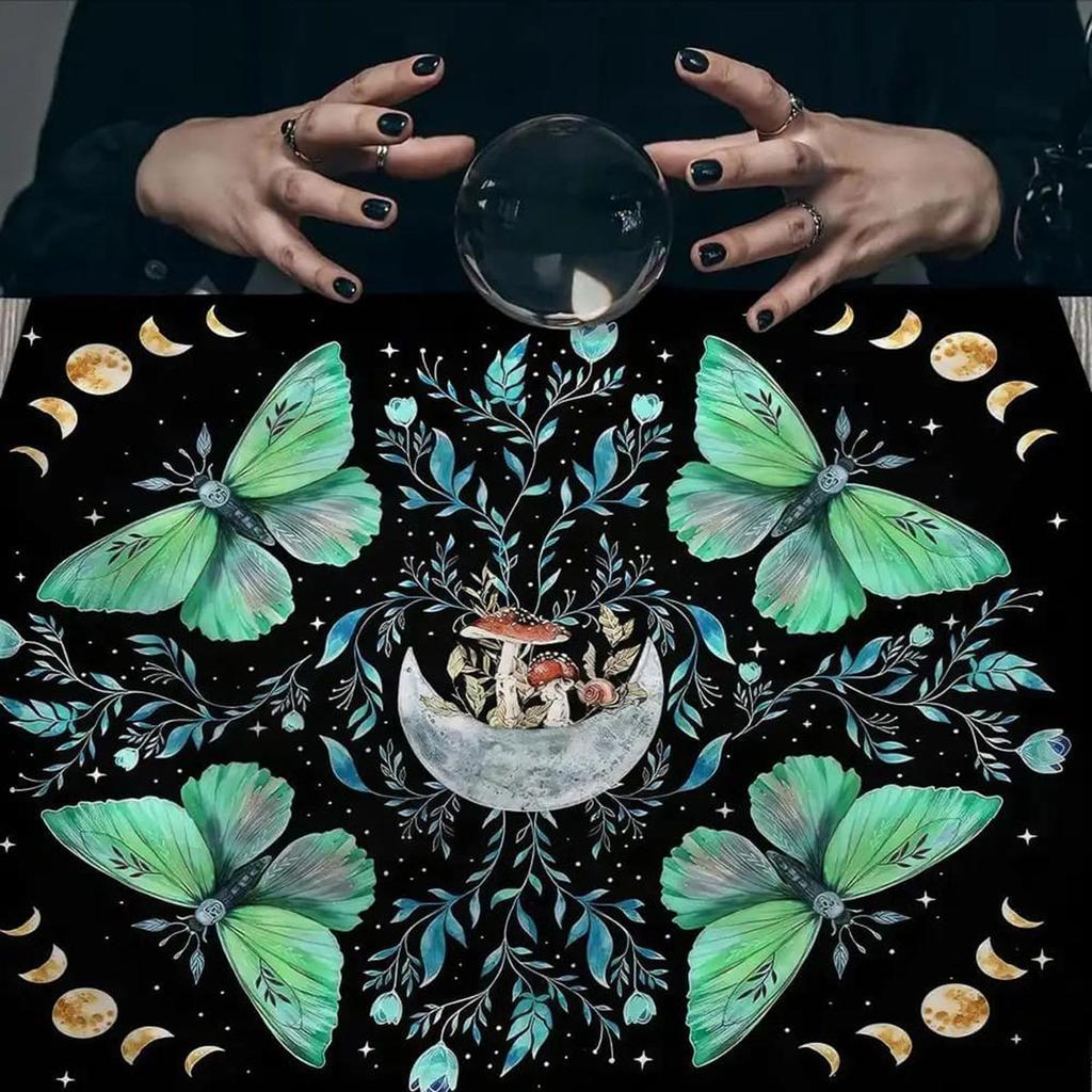 Astrology Tarots Table Altar Cloth Metaphysical Board Game Mat Pendulum Divinations Altar Tablecloth Board Game Card Pad