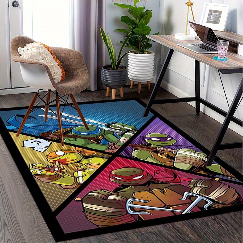 1pc Turtles,Heroes,Mutant Office Carpet Soft Polyester Entrance Carpet Washable Non Slip Machine Was