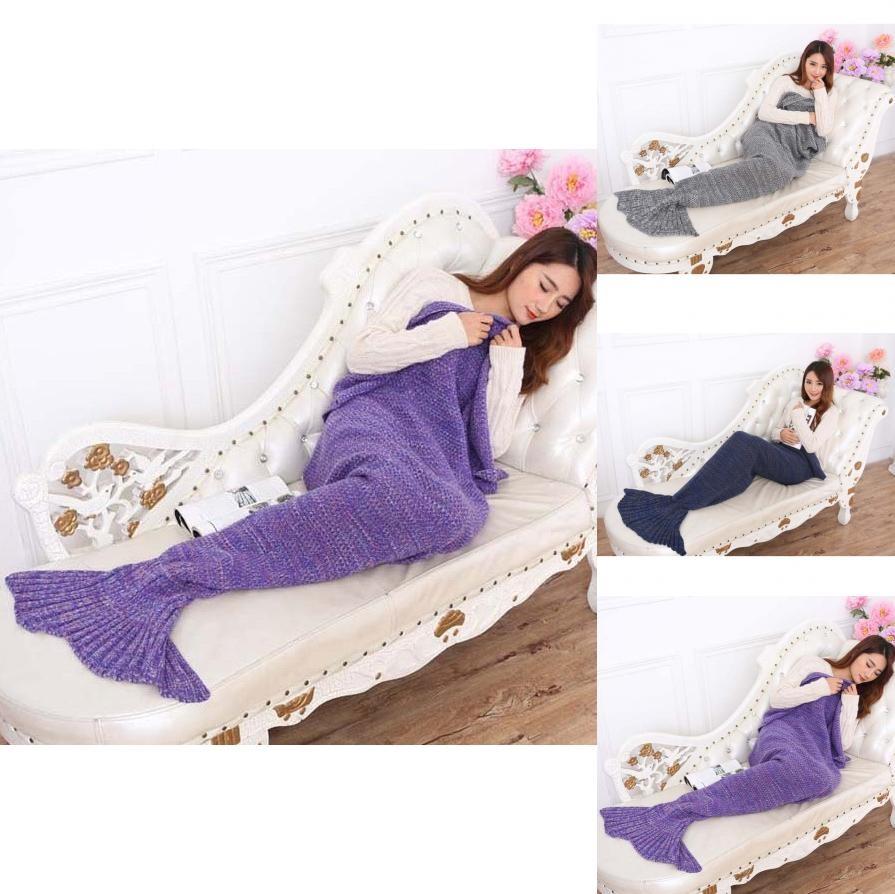 Meerjungfrauen-Inspirierte Strickdecke für Wohnzimmer und Bettseitigen Komfort