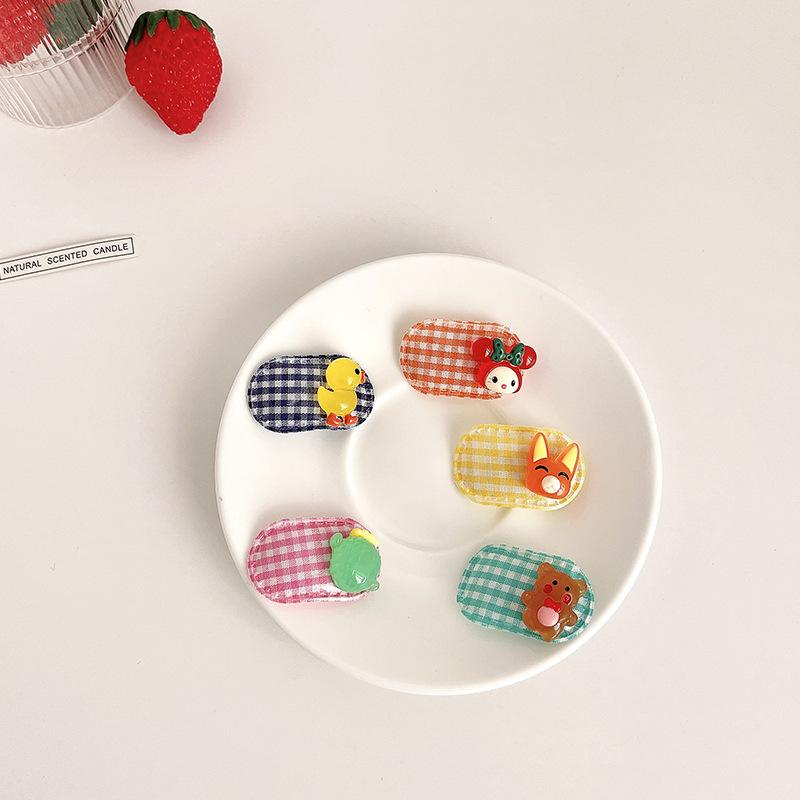 5pcs Korean Children Hairpin Girl Baby Cartoon Fruit  Bb Clip Headwear Girls Kids Hair Accessories